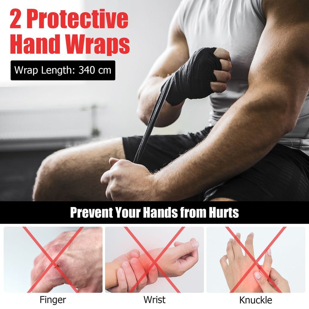 4-In-1 Hanging Boxing Bag Set with 12OZ Boxing Gloves