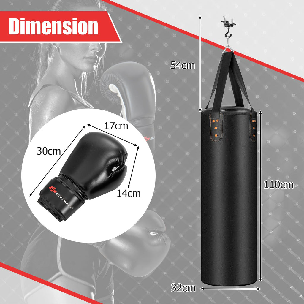4-In-1 Hanging Boxing Bag Set with 12OZ Boxing Gloves